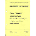 LM064:  Train Crew Manual for Class 08, 09 and 13 Locomotives, BR 1980.