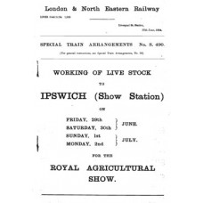 TO061:  Royal Agricultural Show, Ipswich 1934 - Livestock Workings to the special Show Station.